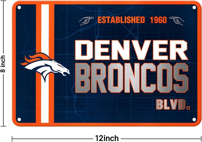 ZYJTEK Football Mancave Metal Street Sign, 8" x 12" Orange Design Wall Decor Sign Great for Man Cave, Bed Room, Office, Home - Image 4
